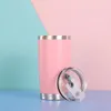 20 onças Tumblers Bebieso Tazas Vaso Con Tapa de Sello Copa de Vino Acero Inoxidável Copa Aislada de Vidrio viaje 18 Color