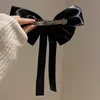 Écharpe en soie Simple de tempérament coréen, grand nœud de banderole, accessoires pour cheveux féminins, épingles à cheveux à la mode, couvre-chef
