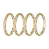 Bangle 4Pcs Openable Bracelets Ethiopian Gold Color Bangles For Women Bijoux African Middle East Dubai Halloween Jewelry Melv22