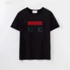 Designer heren t-shirt zwart wit shirt katoenen t-shirt crew nek borduurwerk lente zomer hoge kwaliteit losse trend kleding