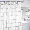 Dusch gardiner vattentätt badrum vit fyrkantig gitter gardin badkar täcker extra stora breda 12 krokar rideau de doucheshower