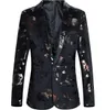 Men's Suits & Blazers Two-color Rose Gold Stamp Men Costumes Slim Fit Nightclub Dress Tuxedo Casual Stage Show Jacket Suit