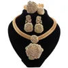 Dubai Women Silver Batingy Jewelry Conjunta Presentes de ornamentos de noiva africanos para brincos de pulseira de colar árabe saudita