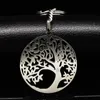 Keychains Tree of Life Keychain Stainless Steel Key Chain Women Bag Accessories Keyring for Men Gift Souvenir Biblo Llaveros Mujer K32s01key