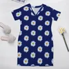 Plus Size Dresses White Daisies Dress Daisy Delight Floral Print Aesthetic Casual Women Summer V Neck Retro Birthday GiftPlus