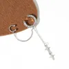 Clip-on skruv tillbaka koreanska versionen av stjärnkedjan öronklämma utan piercing enkla och mångsidiga avancerade örhängen kvinnliga vintage smycken