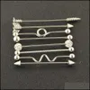 Ohrstecker Schmuck 8 Teile/satz Industrie Barbell Ohrring Frauen Männer Vintage Stil Knorpel Körper Piercing Bar Drop Lieferung 2021 XOLGG