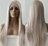 Blonde 60 Color Swiss Lace Full Lace Wig Silky Straight Chinese Human Virgin Hair Wigs for Black Woman Fast Express Delivery