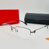Optiska glasögon för män och kvinnor Retro 0262 Stil Anti-Blue Light Lenses formade plattor halvram