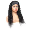 Vattenvåg Glueless Human Hair Wigs Indian pannband peruk för svarta kvinnor Långt hår 10-30 tum lockigt pannband peruk