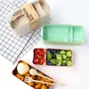 900ml 3 Layers Lunch Box Stackable Japanese Styles Bento Food Storage Container Microwavable Dinnerware Lunch Case