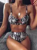 Mujeres sexy cintura alta bikini traje de baño traje de baño femenino bandeau tanga brasileño bikini conjunto traje de baño bañista 220423