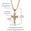 Shining Cross Pendentifs Collier Bijoux 18K Véritable Plaqué Or Hommes Cadeau Bijoux Religieux