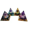 Home decoration pieces Decorative Objects High quality pyramid crystals crystal ball decorations meditation cure novel gift c1~8