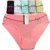 FUNCILAC 6 Pcs/set Women's cotton briefs sexy print Ladies panties big size mid-rise women underwear cotton crotch 2XL 3XL 4XL 220422