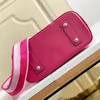 5A Vintage Leather Alma BB Water Ripple Shoulders Crossbody Torby Shell Żakardowy haft Pasek na ramię Torebka Crossbody Designer Clutch