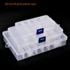 Storage Boxes & Bins 10/15/24grid Practical Adjustable Compartment Plastic Box Jewelry Earring Bead Screw Holder Case Display Organizer Cont