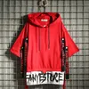 Męskie bluzy bluzy czarne modne bluza mężczyźni z kapturem 2022 Spring Techwear Punk Gothic Casual Tops Streetwear Hip Hop Harajukumen's