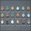 Charms Bijoux Résultats Composants Facettes Gemse Pierre Naturelle Chakra Reiki Guérison Rose Cristal Aventurine Pendentifs Dh7Vl