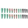 Various style artificial nail painting Long Coffin Gradient Color Designed ballet Press On false Nails