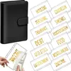 A6 PU Binder Borne Orçamento Dinheiro Organizador Pessoal Carteira 12 Bolsos Bolsos Dobradores Zipper para Planner Saving Money Jle13950