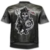 Мотоциклетная футболка панк -футболка рыцаря рубашки 3D футболка мужчина повседневная винтажная хип -хоп лето