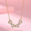 Collares pendientes Collar de corazón giratorio de acero inoxidable para mujer Joyería Zirconia Gargantilla de lujo KoreaPendant Sidn22