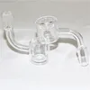 Fumer 4 mm d'épaisseur Bas XXL Double Tube Quartz Bangers 25 mm OD Quartz Thermal Banger Nail 10 mm 14 mm 18 mm pour verre cendrier dab rigs bong à eau