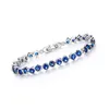 Aimant en or rose pierre minérale Titane bio diamant bleu dame germanium bracelet énergétique avec oppbag