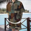 Męskie dresy letnie inteligentne swobodne harajuku nadruk krótko-rękawoeved koszulka męska moda moda luźna wersja krótka koronkowa talia talia