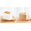 Boîte d'emballage de sandwichs en papier, œufs épais, pain grillé, boîtes d'emballage de petit déjeuner, plateau de thé pour hamburgers