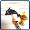 Verre Dabber Outil Fumer Narguilé Bong Animaux Mignons Forme Bâton Plate-Forme Pétrolière Dab Bâton Carb Cap Dôme Accessoire Ensemble