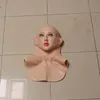 Party Masks Bald Women Halloween Mask Realistic Female Woman Face For Crossdress 220823