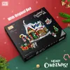 LOZ 788 stücke Mini Weihnachten Haus Modell Baustein Santa Claus Schneemann Puppen Architektur Sets Ziegel DIY Kinder Spielzeug Geschenke AA220317