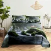 مجموعة غطاء لحاف المناظر الطبيعية مجموعة الطباعة الرقمية Sun Lake Cofforter مع Case for Teens Bedding Set King بالحجم الكامل L220711