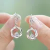 Dangle Chandelier Moissanite Or Natural Ruby Round Flower Drop Earring Per Jewelry 015ct2pcs Gemstone 925 Sterling Silver Fine7558224