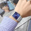 Cwp Men Stainless Creative Brand Luxury Watches Square Quartz Business Male Waterproof Date Clock Watch 2021 Mesh Mens Steel Wrist NIBO Nvgh