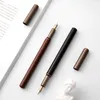 Retro sandelhout bronzen fontein pen 05 mm luxe houten kantoor zakelijke schrijven kunst kalligrafie pennen geschenken briefpapier 220714