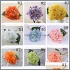 Dekoratif çiçek çelenk festival parti malzemeleri ev bahçe saf renk yapay çiçek moda ipek gerçek dokunmatik tatil düğün wy392w