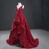 Sequined Red Long Train Gold Mermaid Evening Dresses 2022 High Split Evening Dress Formal Evening Gowns Robe de Soiree Abendkleider