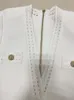 711 2022 XL滑走路ドレス短袖女性服フローラプリントvネックキントグリーン夏秋の高品質ボタンオウレイ