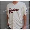 Xflsp GlaMitNess Hommes Femmes Jeunesse Frisco RoughRiders Beige Rouge Bleu Personnalisé Double Cousu Chemises Maillots De Baseball De Haute Qualité