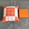 Lettre tricotée cachemire laine plaid taie d'oreiller maison canapé-lit jeter coussin orange cover261o7710283