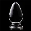 Smooth Anal Dilator Transparent Glass Butt Plug Anus Plugs Vuxen Sexig leksak för kvinna Masturbator Toys Par