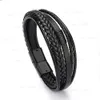 Men Women Punk Charm Leather Bracelet multilayer bracelets bangle cuff wristband man's bracelet ethnic fashion jewelry