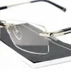 Luxury Design 0 34 9 Business Men Montatura per occhiali senza montatura 5716140 Leggero per prescrizione Miopia Reader Eyewear set completo ca2601605