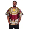 Erkek Tişörtler Erkek Afrika Gömlek Balmumu Baskı Dashiki T-shirt Plus Boyut Üstleri Günlük Gelenek Giyim Wyn04men's