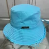 Plaży Bucket Hat Designer Mens Beanie Cap Womens Wide Rim Hats Casual Pure Cotton Letter Fashion Sandy Beach Sun Caps Hawaje