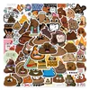 60Pcs Physical Funny Poop Stickers Non-Random For Car Bike Luggage Sticker Laptop Skateboard Motor Water Bottle Snowboard wall Decals Kids Gifts