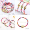 Bohemian Polymer Clay Disc Beads Bracelet Women Handmade Minimalist Charm Bracelet Femme Wristband Jewelry